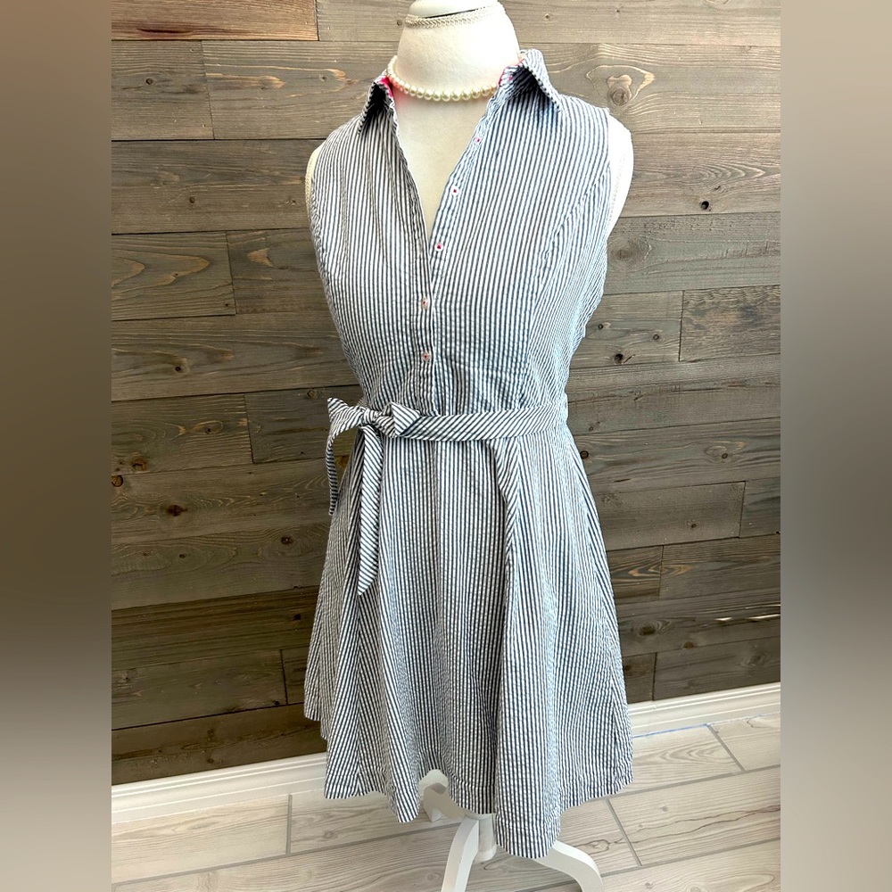 Cynthia Rowley Seersucker Shirt Dress 6